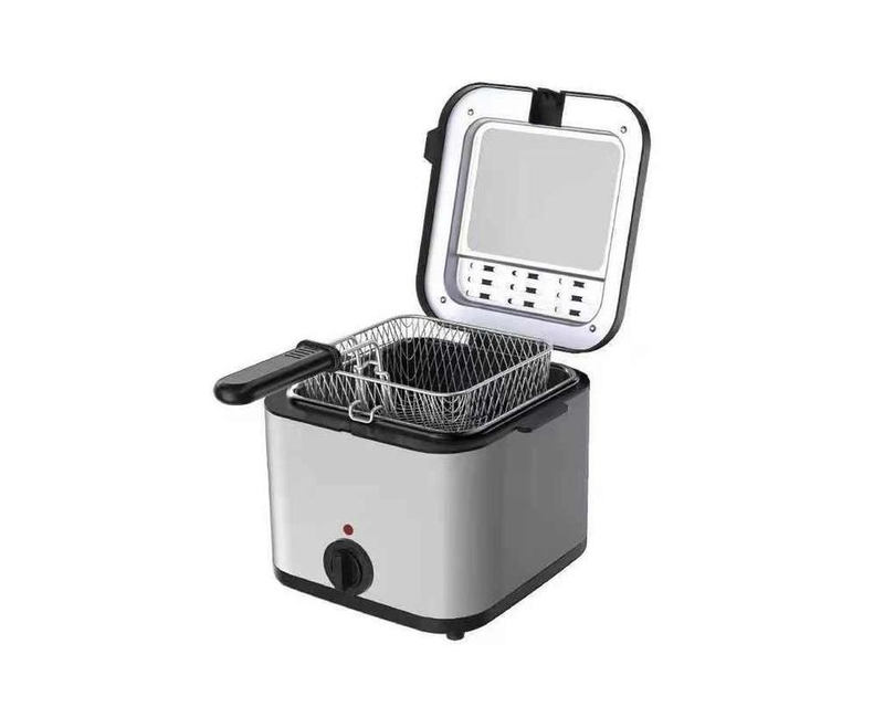 3L Stainless Steel Electric Fries Frying Pan Immersion Element Fat Deep Fryer- Silver