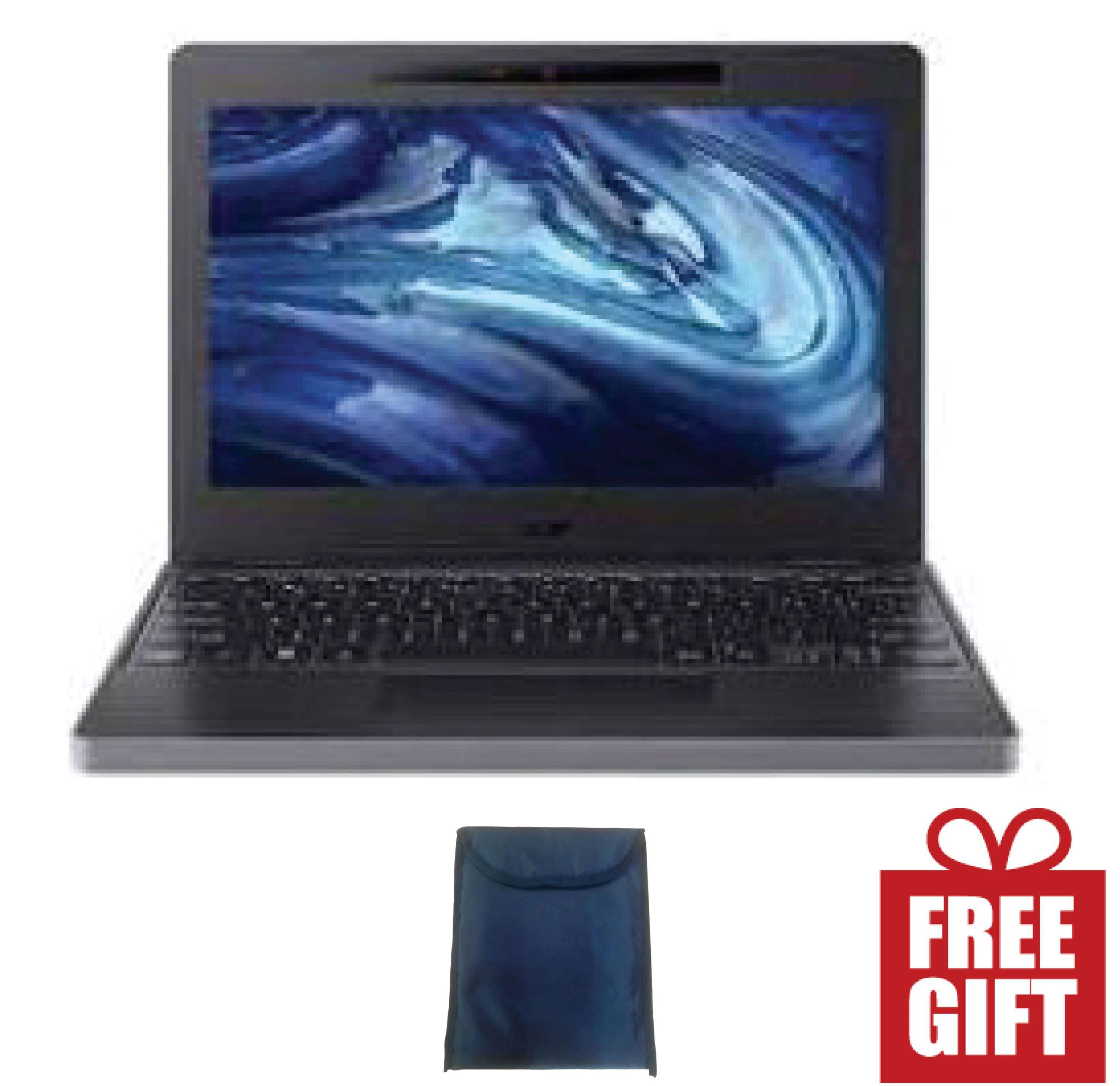 Mini Laptop.4GB RAM 128GB SSD, 12Inches Plus Free Laptop Sleeve - Black(Renewed)