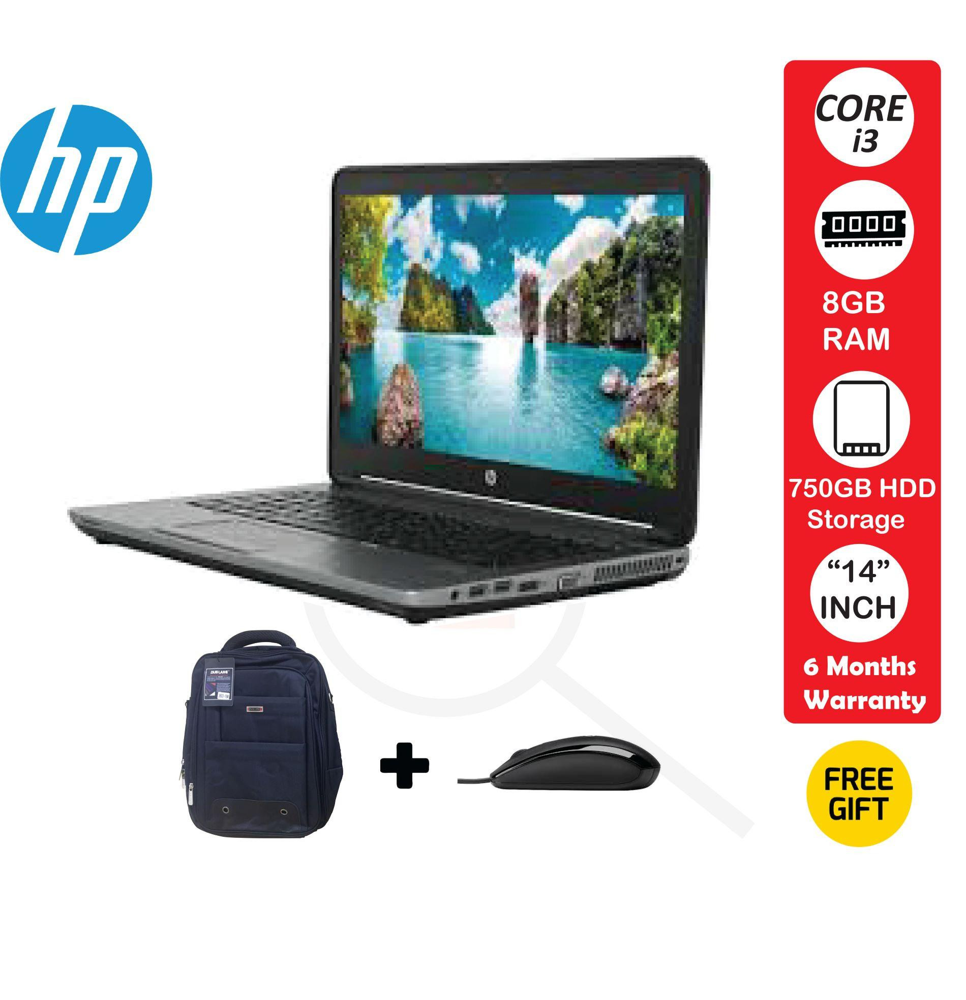HP ProBook 640 Intel Core I3, 8GB RAM, 750GB HDD. Refurbished Grade A+ Plus Free Bag and Mouse- Black (6MTHS WRTY)
