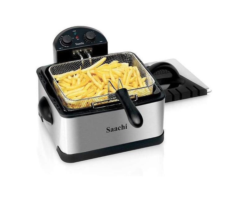 Deep Fryer, 6 Litre With Frying Busket For Chips Chicken And Fish- Silver Saachi