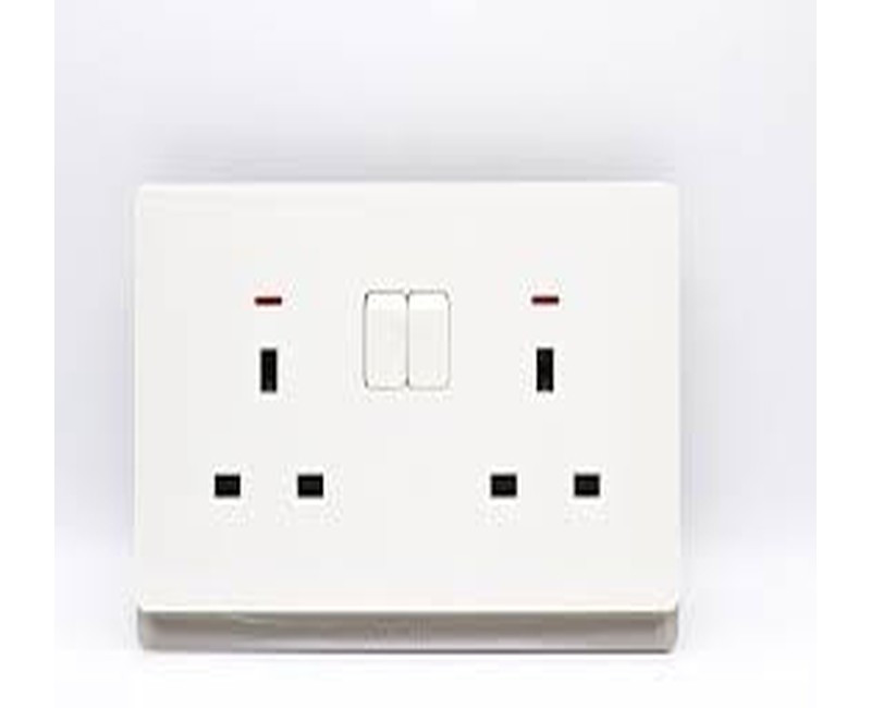 SOCKET 2GANG 13A NEON TD 5213-NE-IV