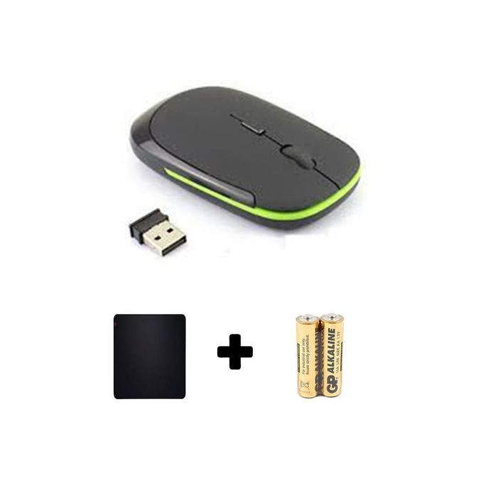 DELL Wireless Mouse 2.4 Ghz Free Mouse Pad,Batteries - Black