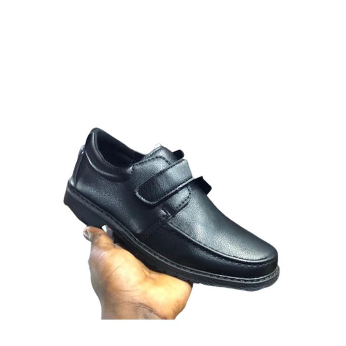 Boy's Faux Leather Shoes - Black