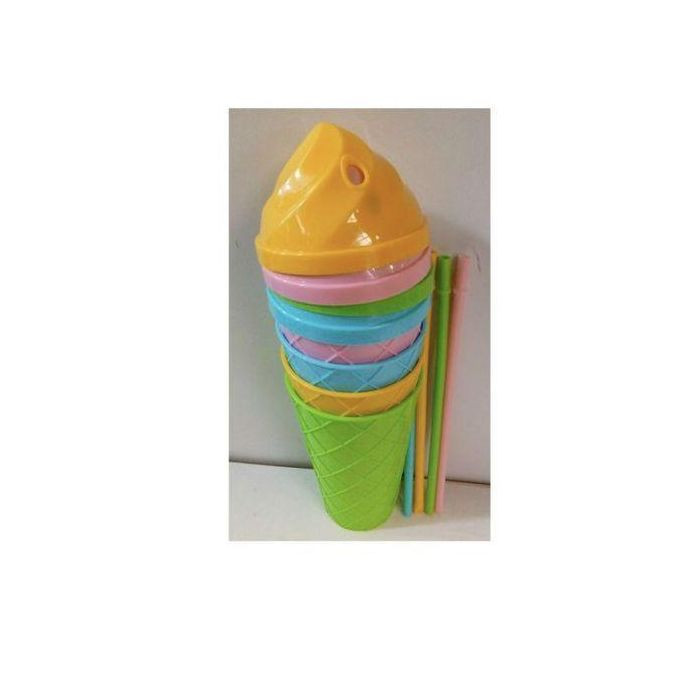 12 Pieces Plastic Glasses (multi color)