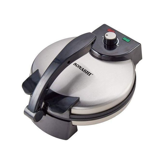 Pizza Chapati Maker Roller Non-Stick - Silver/Black