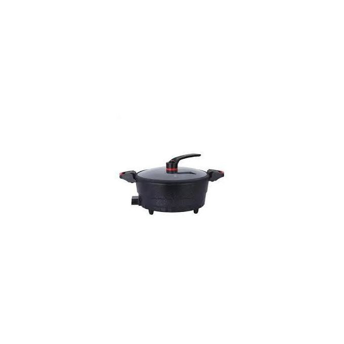 8 Litre Multifunctional Micro Pressure Cooker Non-stick Maifan stone Hotpot Boiler - Black