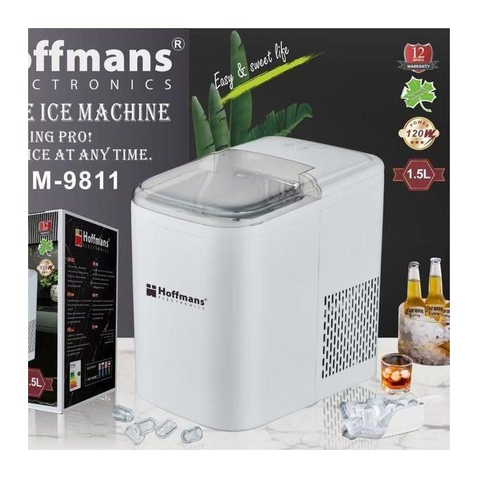 1.5LTRS Ice Maker Machine, Ice Cube For Commercial, Bars, Beach - White.