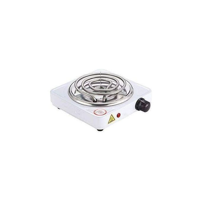 White Single Coil Electric Hotplate with Handles