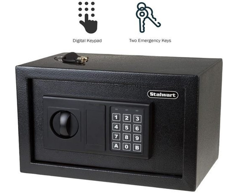 Digital Safe - Electronic Steel Safe with Keypad and Manual Override Keys - Protect Money, Jewelry, Passports - For Home Business