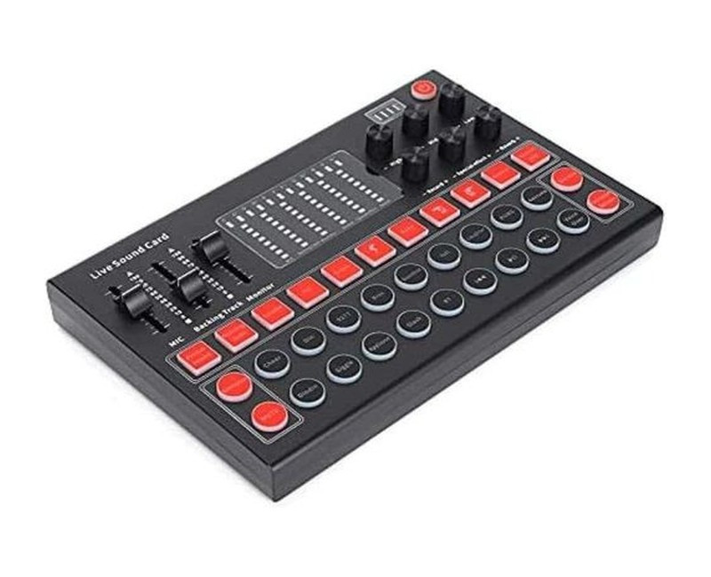 M9 Audio Interface Bluetooth Sound Card Voice Mixer External USB Sound Card Live Stream for Gaming for Singing for Live Broadcast For Recording table Signal Live Sound Card Equipment Kit, Compatible with Live Broadcast, Amazin - Multicolor