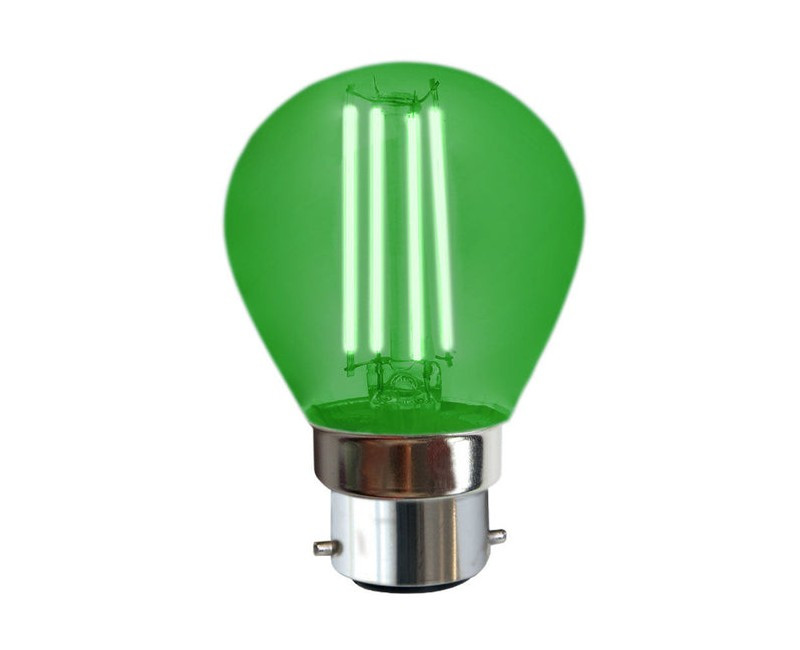 BULB LED G45 4W B22 GREEN