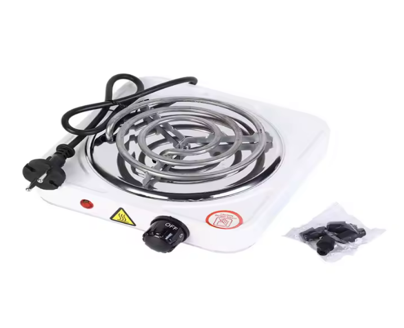 Single Coil Electric Hotplate 1000W - Black, White