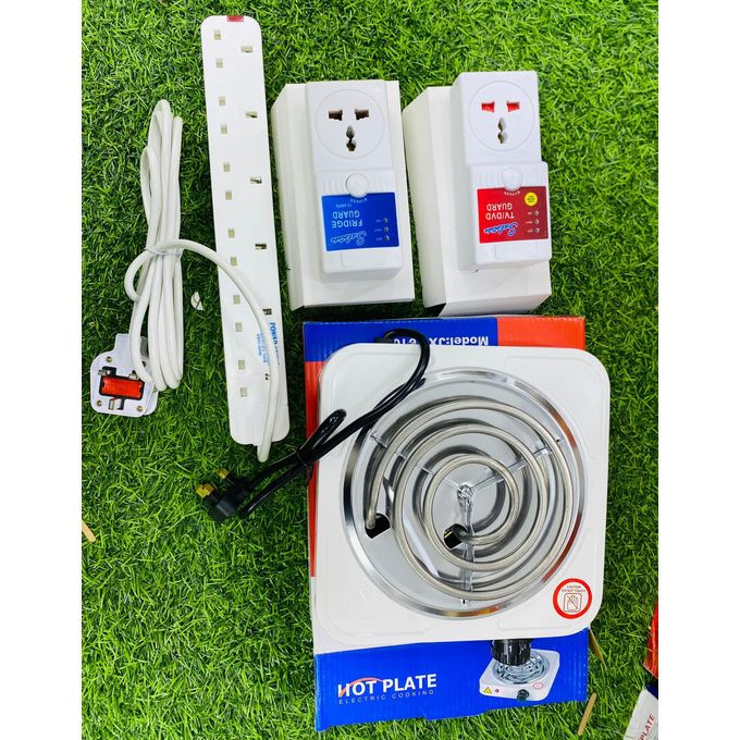 Full set of extension, fridge guard, tv guard , hot plate