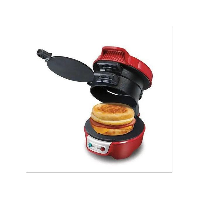 Electric Burger Maker Machine With Non Stick Plates And Uniform Heat-Multicolor