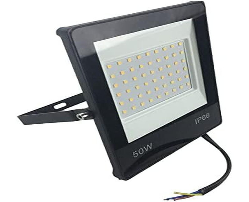 FLOOD LIGHT LED SLIM 50W + SENSOR BK WW