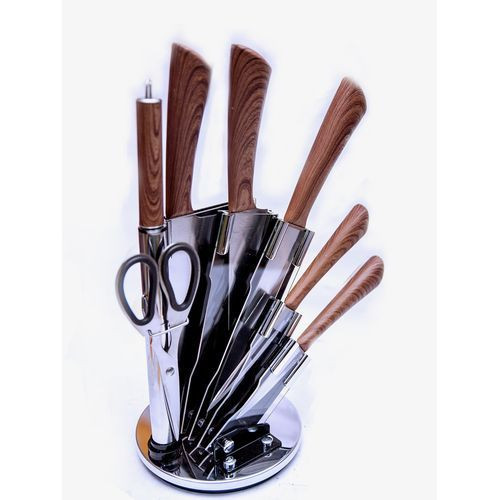 Generix 8-Piece Knife Set With Stand-Multcolour