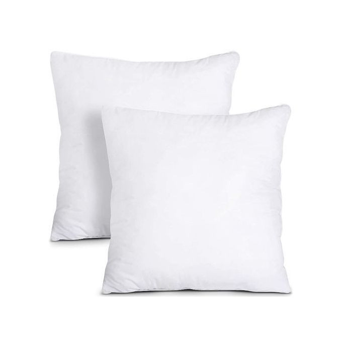 Set Of 2 Fibre Cushions - White