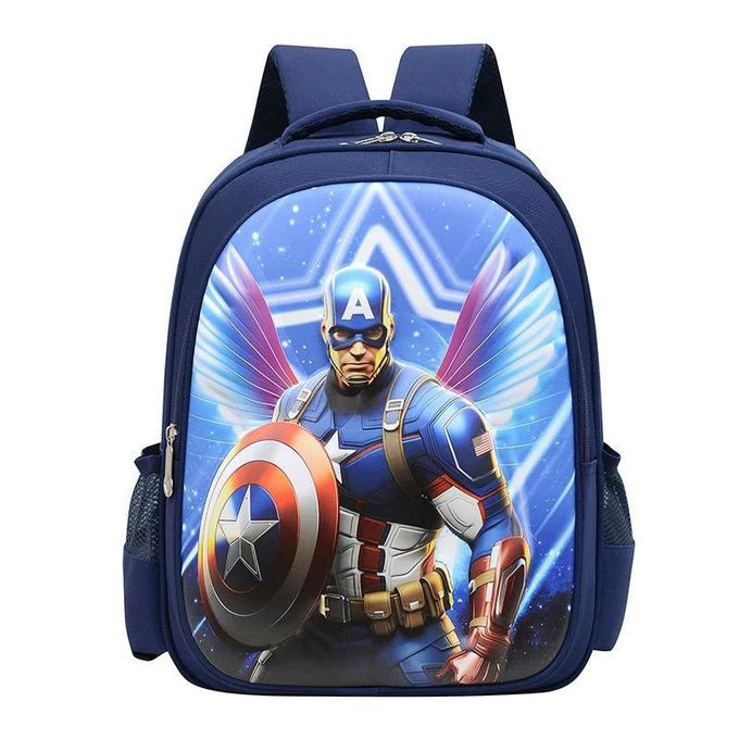 Captain America Superhero Cartoon Bag School Bag