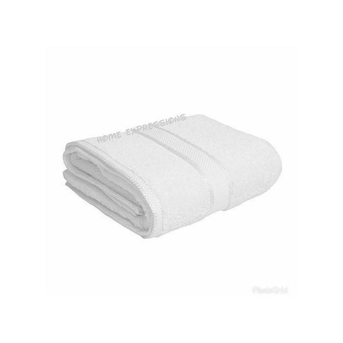 New Large Absorbent Cotton Bath Towel - White