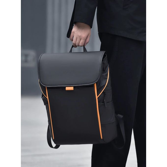 Waterproof Laptop Bag For Men 15.6" Nylon Lightweight Laptop Bag With Trolley Strap Large Capacity Travel Backpack