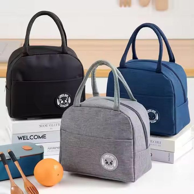 Insulated Lunch Bag Lunch Handbag - Blue/Black/Grey