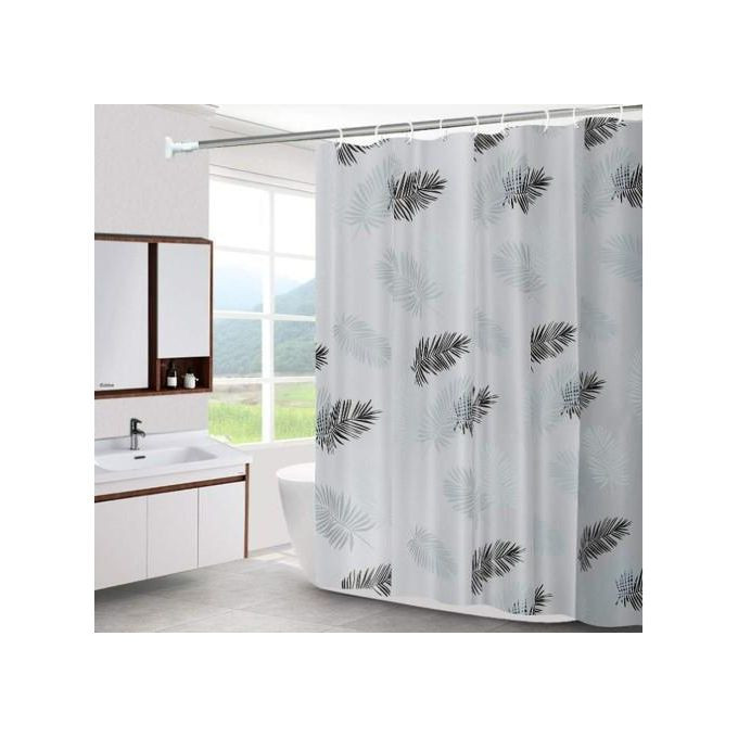 Shower Curtain, 150 x 180 cm, Water-Repellent Shower Curtain, Anti-Mould, Antibacterial Bath Curtain, Suitable for Shower Cubicles and Bathtubs White Multicolor
