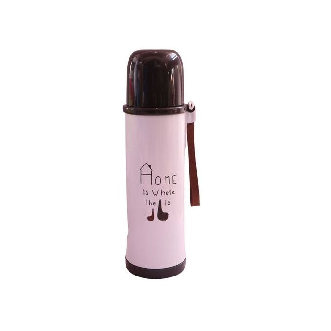 Portable Vacuum Flask Cup Travel Mug, 500ml - Brown