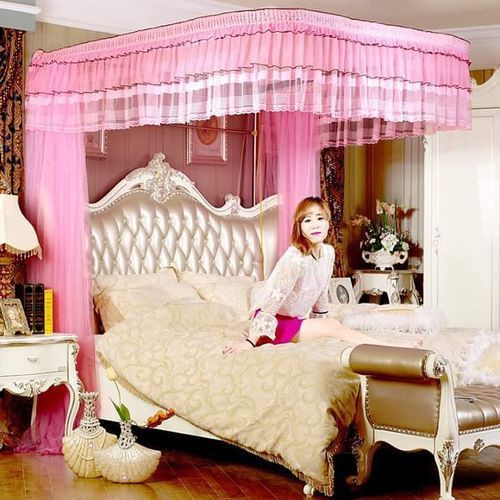 2 Stand Rail Design Mosquito Net - Pink