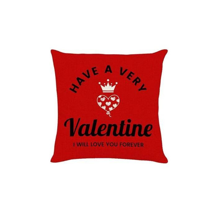 valentine cushion cover red with black(multi colour)