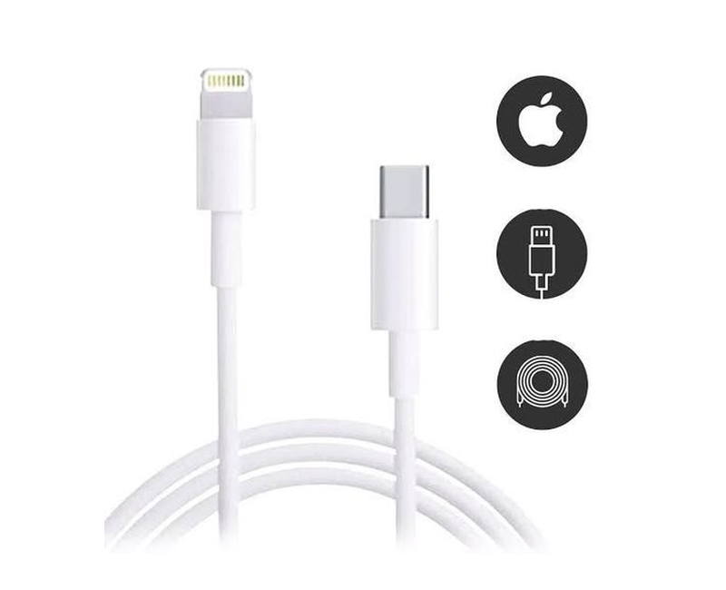 Type C To Iphone Lightning Charging Cable For All Apple Products -White