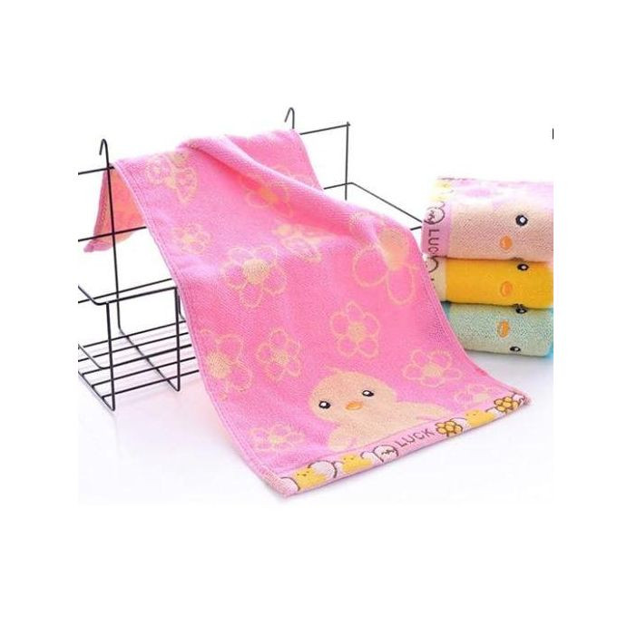 Children's Towel, Chick, Face Towel, Hand Towel, Cotton Towel, Kindergarten, Nursery, Elementary School, Home, 50x100cm Set of 3 Multicolor