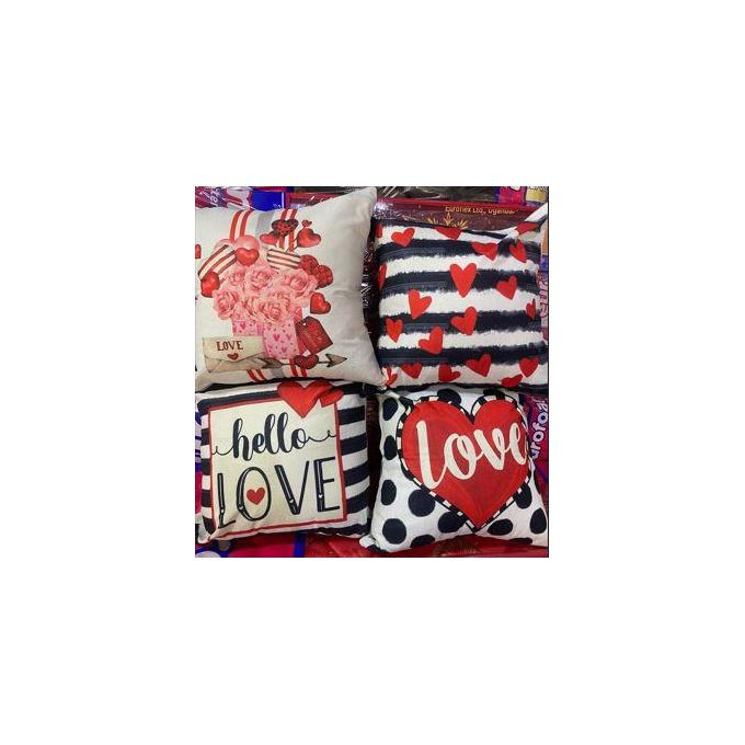 Valentine's day comfort fibre cushions 4pc multicolour