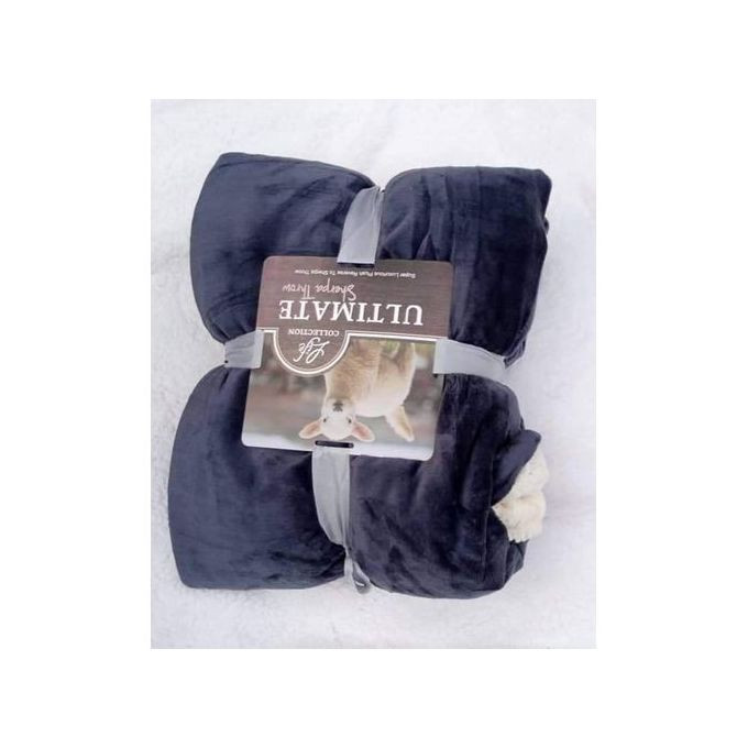 Cozy Soft Woolen Blanket - Blue Grey