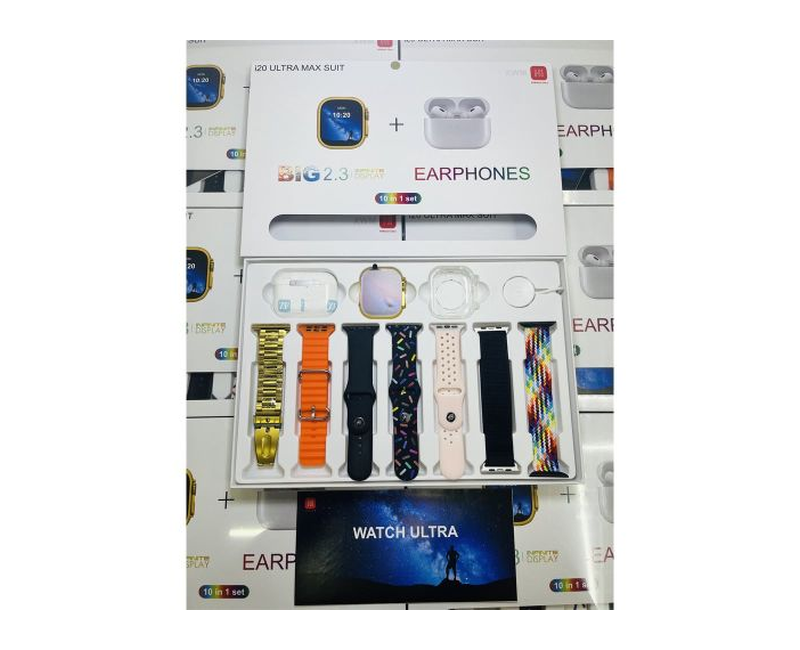 I20 Ultra Max Smartwatch 7 Straps Touch screen watch 9-Multi-colour