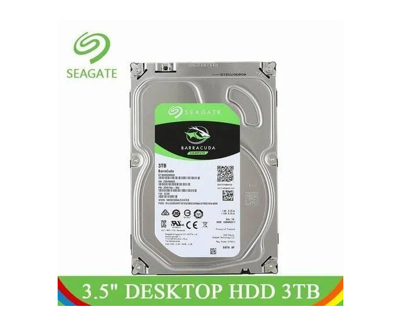 3TB Hard Disk HDD 3.5 Inch Hard Drive For Business Use With Good Health - Colour May Vary