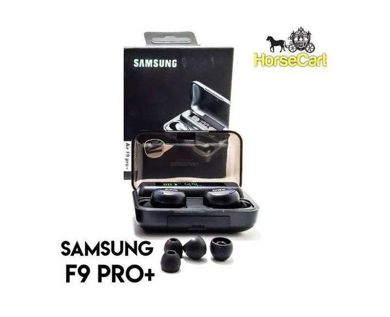 Samsung Air F9 Pro + Pure Bass Bluetooth Earbuds With Power Bank - Black