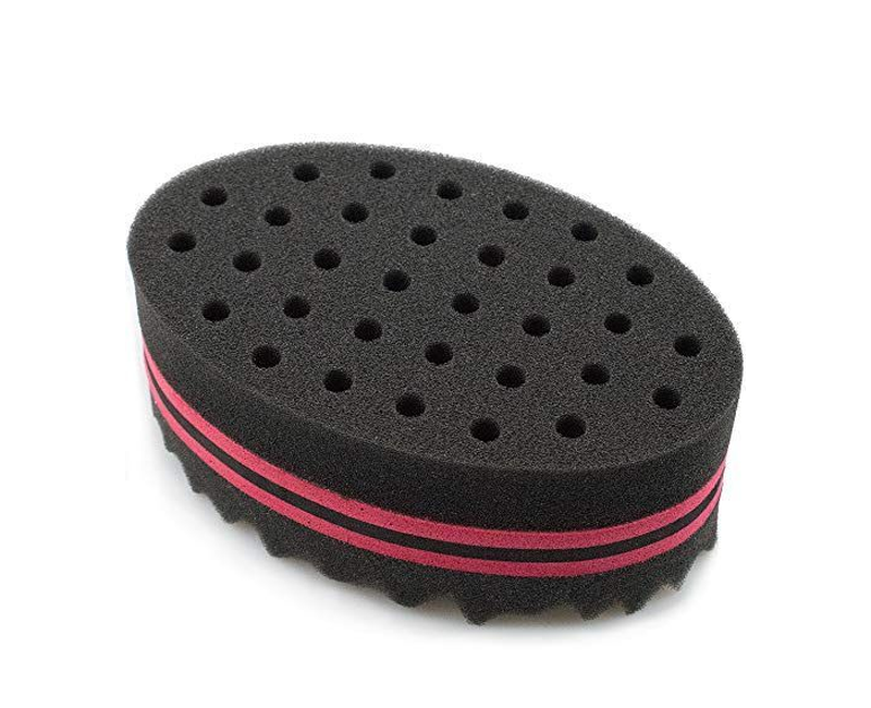 Wave Barber Hair Brush Sponge - Black