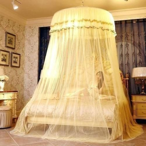 Round Top Hanging Mosquito Net - Cream 4×6