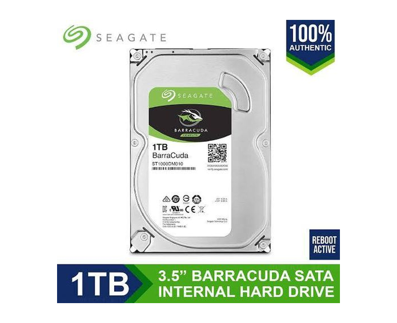 Desktop 1TB (1Terabyte) 3.5"Hard Disk Drive 1TB Hard Drive SATA3 ( 6.0GB/s) 64MB Cache, IDEAL for PC/Mac/CCTV/NAS/DVR/Raid and SATA Applications-Silver