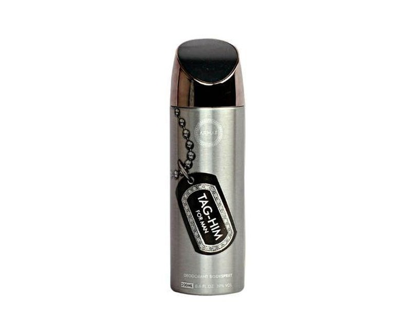 Armaf Deodorant Body Spray For Men Tag Him 200ml - Silver,Black.
