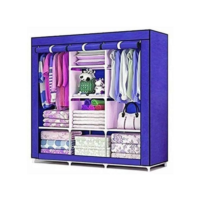 3 Column Cloth Frame Wardrobe