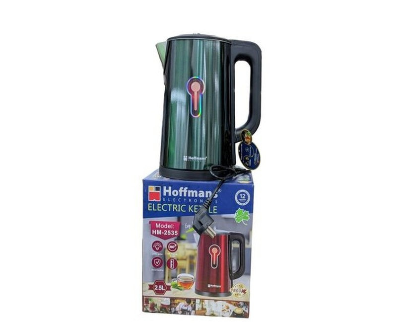 Hoffmans HM-2535 Electric Kettle - Green -2.5Ltr.