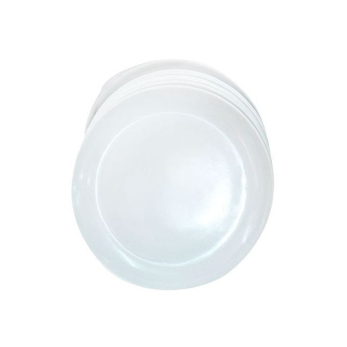 12 Pieces Melamine Dinner Plates - White