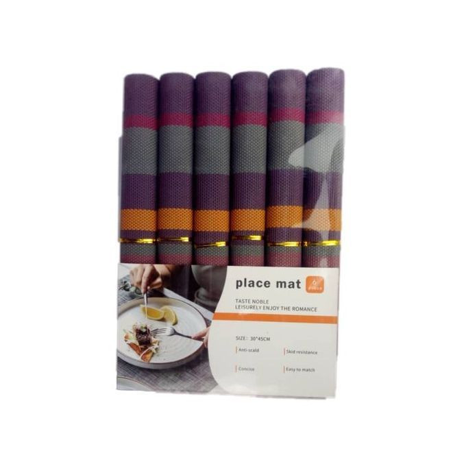 6 Pcs Table Place Mats - Multicolour