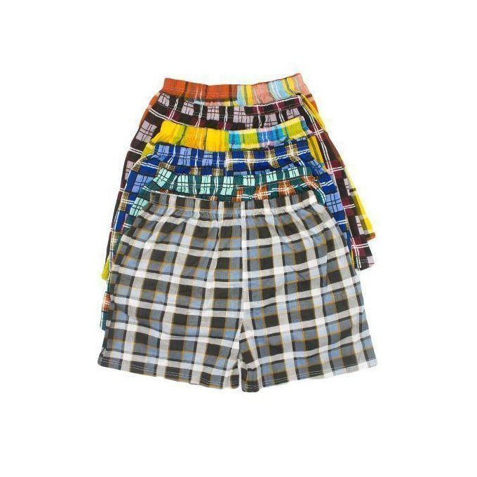 Fashion 6Pcs Soft Cotton Checked Men's Boxers – Multicolor M