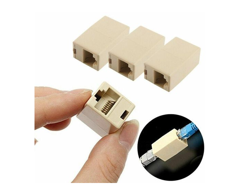 RJ45 FEMALE TO FEMALE JOINTER EXTENDER WIFI ETHERNET CABLE EXTENDER