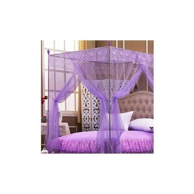 Other Mosquito Net With Metallic Stand 4 By 6 - Purple