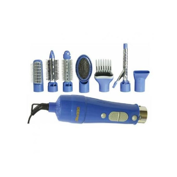 Geepas 8 In 1 Portable Electric Hair Styler And Blow Dryer /Blue