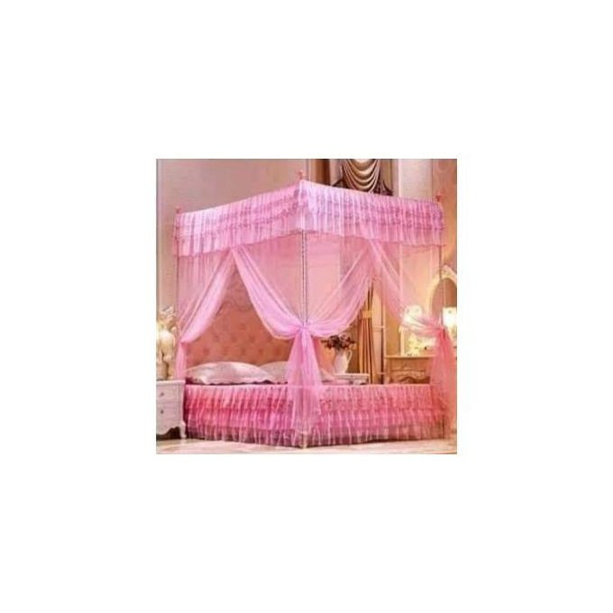 Four Stand Square Net,5×6 - Strong Stands -Pink