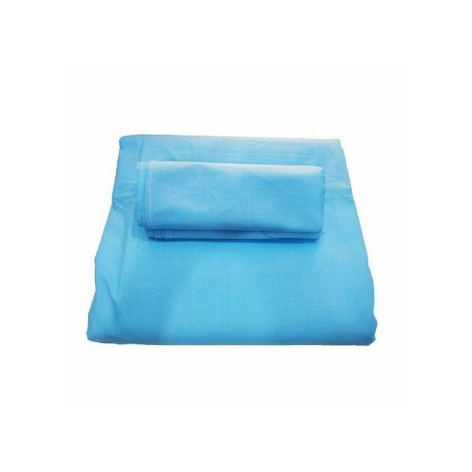 Nytil Double Layer Coton Bedsheets With 2 Pillow Cases - Blue 4x6